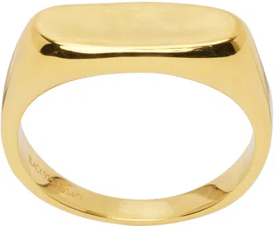 Maria Black Gold Papaya Ring In Silver