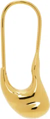 Maria Black Gold Pebble Mini Single Earring In Goldplated