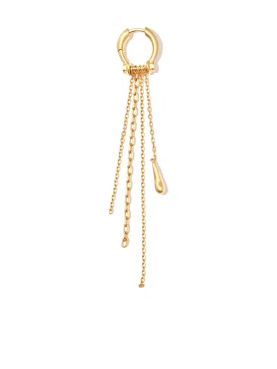 Maria Black Rain Chain-link Drop Earring In Gold