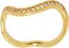 Maria Black Gold Rose Ring In Goldplated