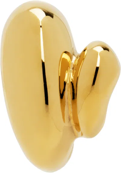 Maria Black Gold Sagene Trail Left Stud Earring In Goldplated