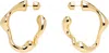 Maria Black Gold Splash Small Hoop Earrings In Goldplated