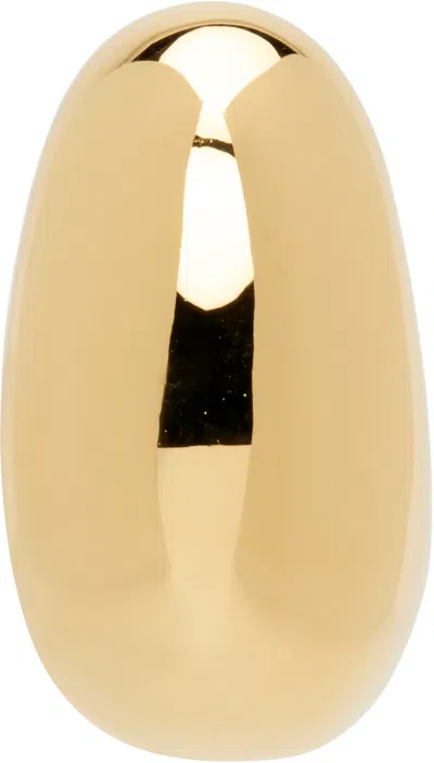 Maria Black Gold Tryvann Pillow Single Earring In Goldplated