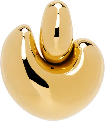 Maria Black Gold Tryvann Single Earring In Goldplated