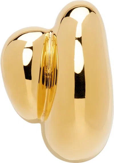 Maria Black Gold Tryvann Trail Left Single Earring In Goldplated