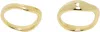 Maria Black Gold Vayu Ring Set In Goldplated
