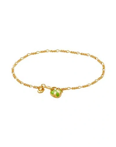 Maria Black Halo Bracelet Small Green Gold Hp Bracelet Gold Size S 925/1000 Silver