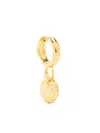 Maria Black Huggie Hoop Dangle Earring In Gold