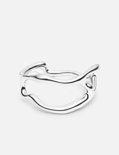 Maria Black Iris Ring In Silver