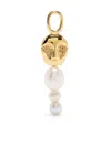 Maria Black Knight Pearl Charm In Gold