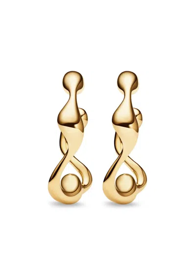 Maria Black Large Dolphin Earring In Gold