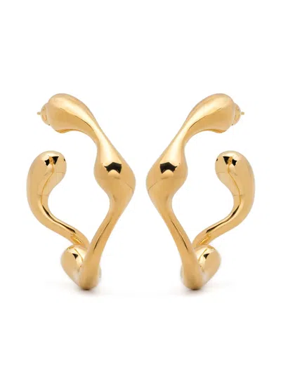 Maria Black Large Splash Hoops In Gold