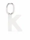 Maria Black Lucid Letter K Charm In Weiss