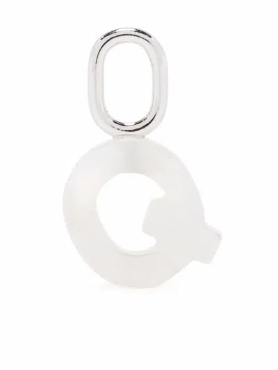 Maria Black Lucid Letter Q Charm In Weiss