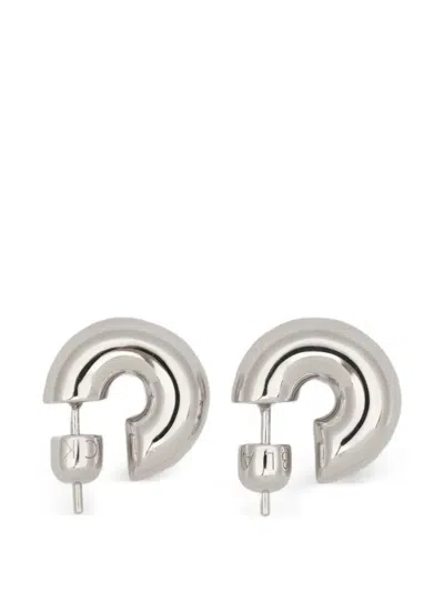Maria Black Medium Prima Hoop Earring In Metallic