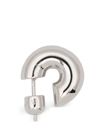 Maria Black Medium Prima Hoop Earring In Silver