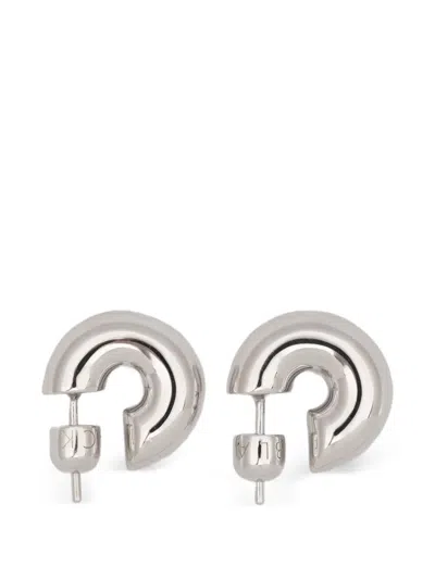 Maria Black Medium Prima Hoop Earring In Silver