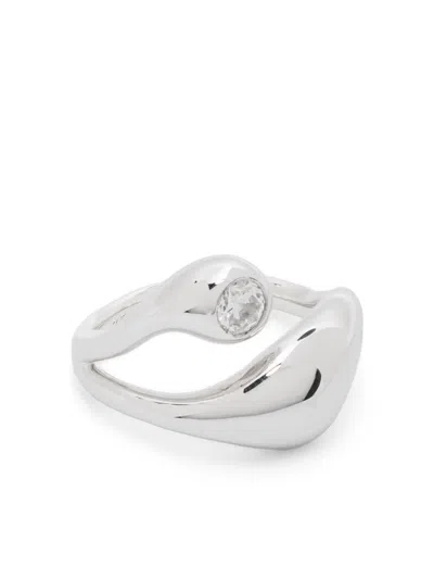 Maria Black Mermaid Ring In 银色