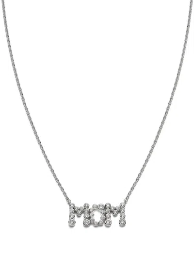 Maria Black Mom Collet Necklace In Silver