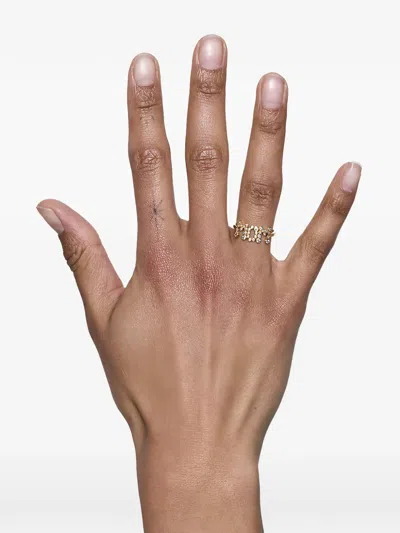Maria Black Mom Collet Ring In Gold