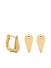 Maria Black Never Say Never Earrings (set Of Three) In Gold