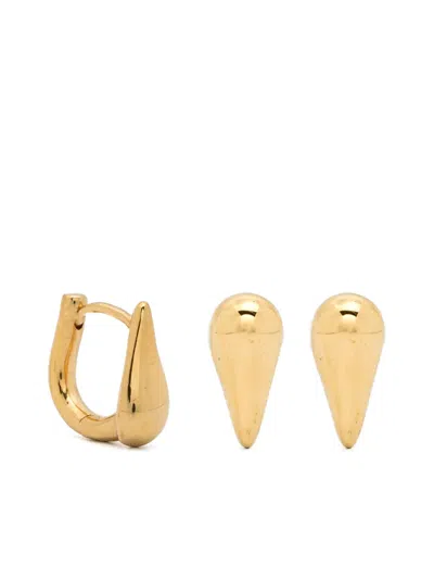 Maria Black Never Say Never Earrings (set Of Three) In Gold