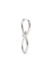 Maria Black Knot-detail Single Drop Earring In Silver
