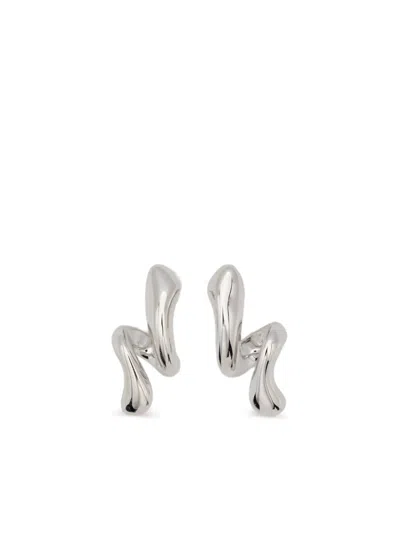 Maria Black Polished-finish Earrings In Silver