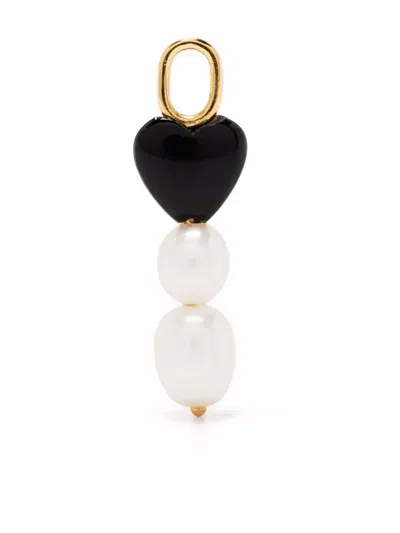 Maria Black Queen Embellished Charm In 白色