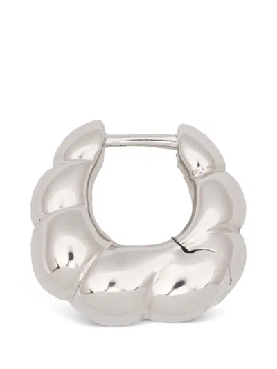 Maria Black Robe Huggie Earrings In Metallic