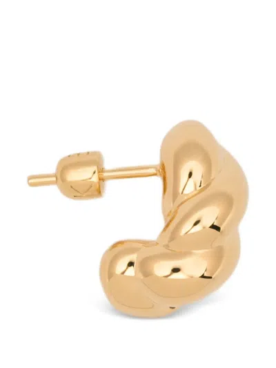 Maria Black Robe Twisted Earring In Gold
