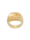 Maria Black Rock Signet Ring In Gold