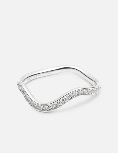 Maria Black Rose Ring In White