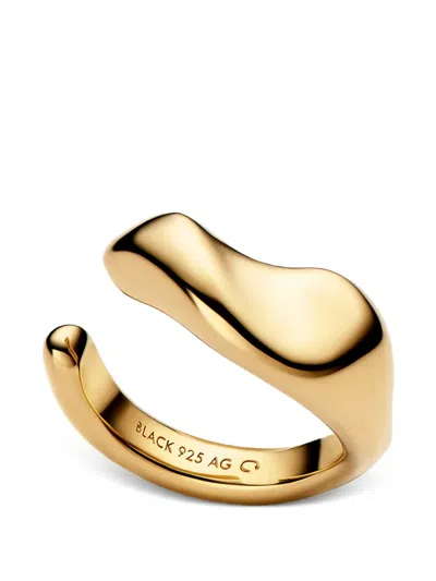 Maria Black Saddle Ear Cuff In Gold