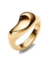 Maria Black Saddle Ring In Gold