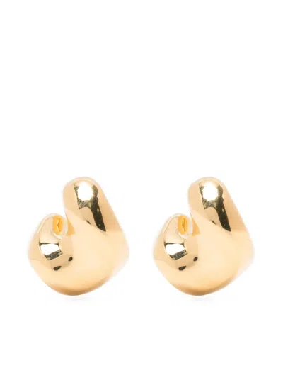 Maria Black Saddle Small Earrings In Gold