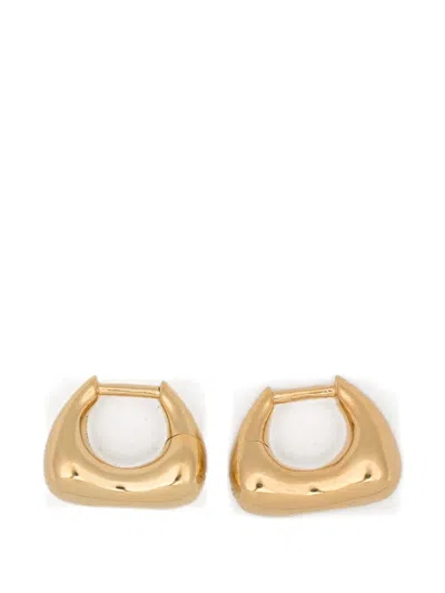 Maria Black Satchel Huggie Earrings In Gold