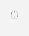 Maria Black Womens Silver Hp Senorita Rhodium-plating Sterling Silver Hoop Earrings 1 Size In Silver