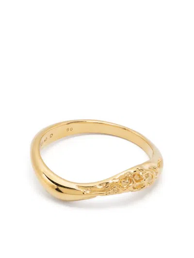 Maria Black Silken Sterling Silver Ring In Gold