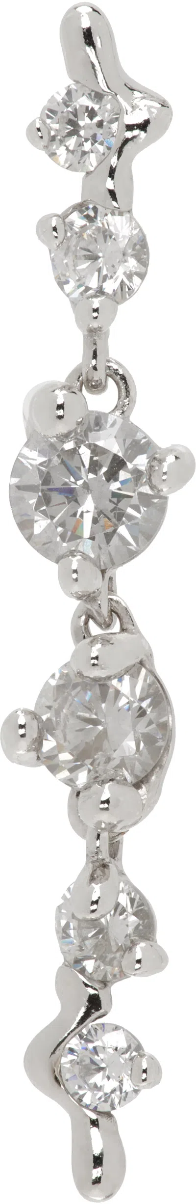 Maria Black Silver Arctic Medium Single Earring In Sterling Silver