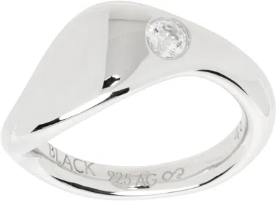Maria Black Silver Dolphin Ring In Sterling Silver