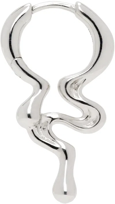 Maria Black Silver Maya Huggie Single Earring