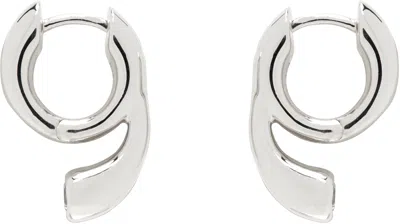 Maria Black Silver Mermaid Pool Huggie Earrings In Sterling Silver