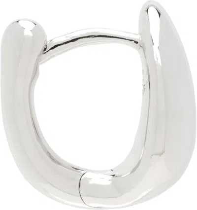 Maria Black Silver Sagene Trail Huggie Single Earring In Metallic