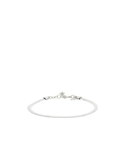 Maria Black Silver Sentiero Bracelet In White