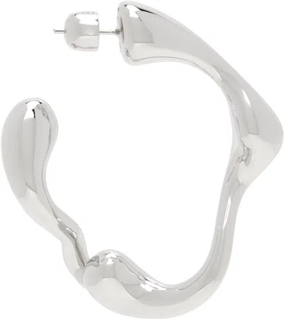 Maria Black Silver Splash Hoop Single Earring In Metallic