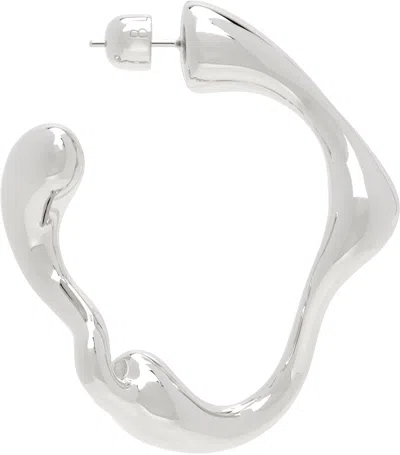Maria Black Silver Splash Hoop Single Earring In Metallic