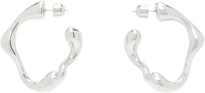 Maria Black Silver Splash Hoop Small Earrings In Sterling Silver