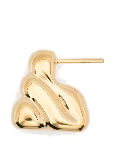 Maria Black Small Bogota Wavy Earrings In Gold