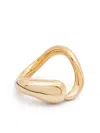 Maria Black Splash Ring In Gold